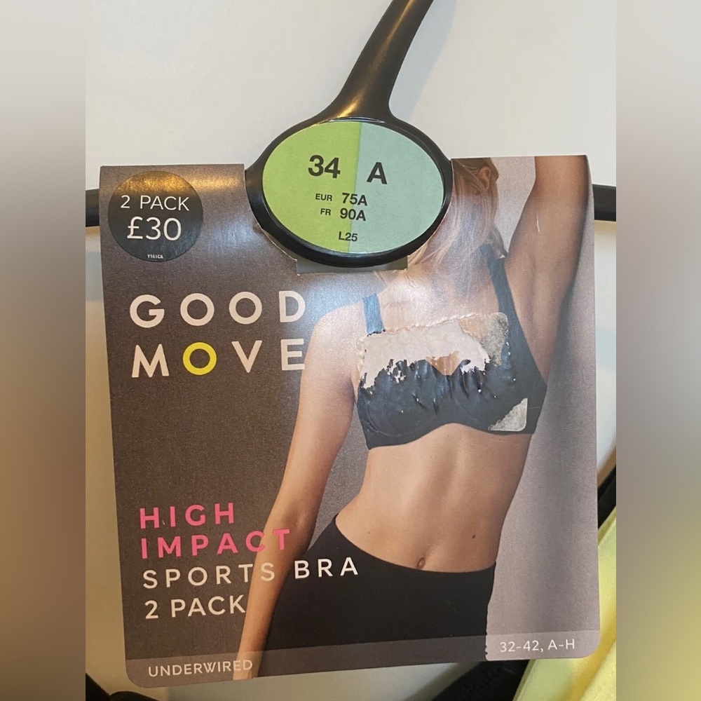 Pack of 2 M&S High Impact Sports Bras 34A Marks Spencer - Picture 6 of 7